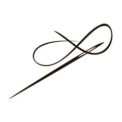 needle and thread infinity icon