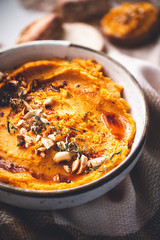 Houmous épicé de Courge Butternut, Plat Végétarien