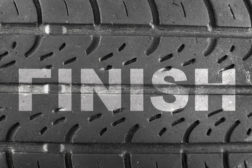 Finish on car tire