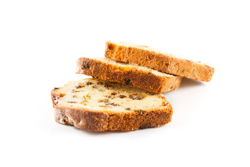 Slices of homemade raisin