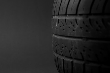 tires against black