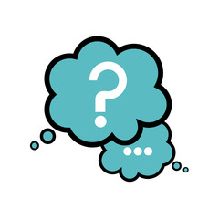 Question mark sign in a speech bubble vector