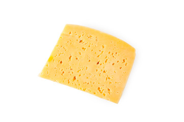 Fresh cheese isolated on white