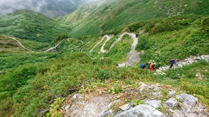 白山登山つづら折り、富山