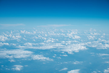 View of the clouds from the airplane