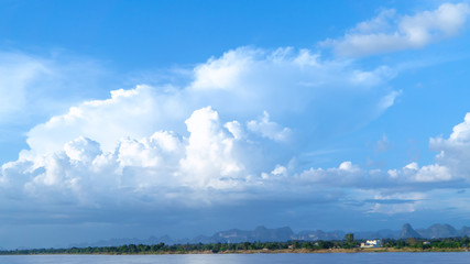 Clouds In Blue Sky, copy space for background usage