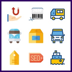 shipping icon. tag and tags vector icons in shipping set. Use this illustration for shipping works.