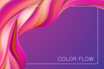 Abstract colorful flow poster. Wave liquid shape background. Graphic concept for your design project