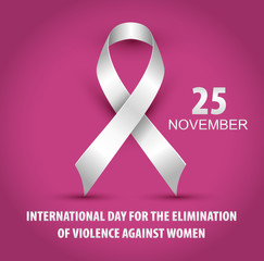 Vector illustration of a Background For International Day for the Elimination of Violence Against Women. - obrazy, fototapety, plakaty