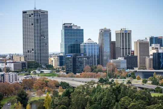 Landscape of Perth city from Kings Park