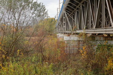 Metal railway bridge