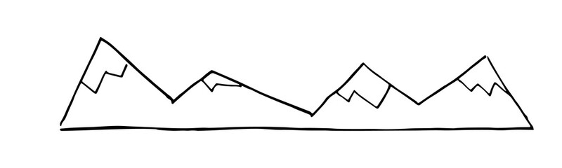 Mountains doodle style