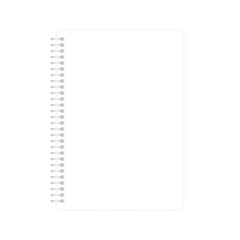 Light silver spiral blank white A4 note book realistic vector mock-up