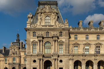 The Louvre Museum (The Grand Louvre) in Paris is one of the world's largest museums and a historic monument. Paris, France.