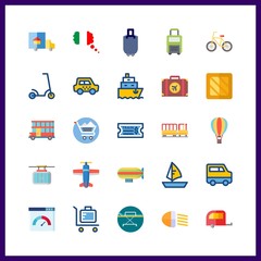 Obraz premium transport icons set. singapore, ping, sky and california graphic works
