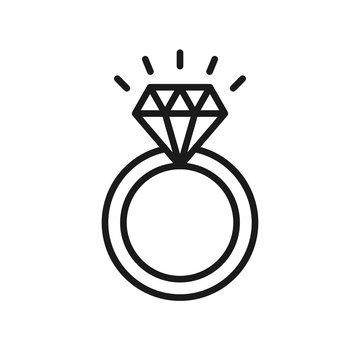 Diamond Ring Outline Images  Browse 24612 Stock Photos Vectors and  Video  Adobe Stock