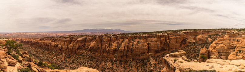 Panorama of the Beautiful Desert Canyons near Moab, Utah