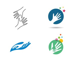 Hand logo illustration
