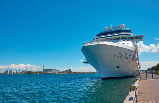 Cruise Ship In The Port Of Copenhagen
