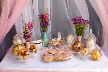 candy bar decorated in pink
