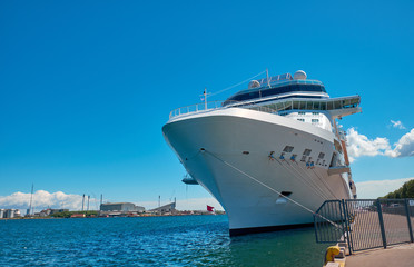 cruise ship in the port of Copenhagen
