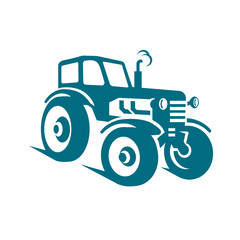tractor simple vector on white background