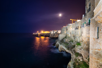 Polignano a Mare, Puglia, Italy, krajobraz nocą © Anna Mazur