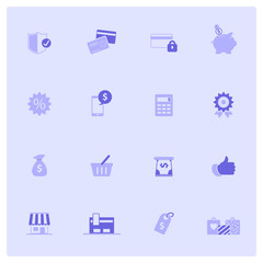 Shopping icon set.