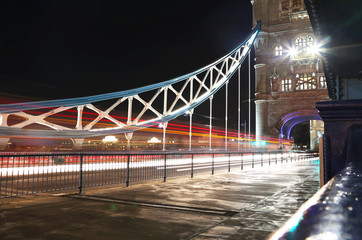 night scene of the Tower bridge in London United Kingdom - long exposure photography
