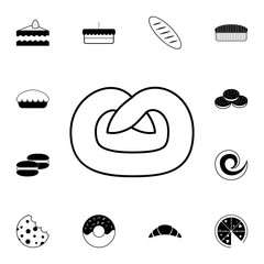 Pretzel icon. Detailed set of Bakery. Premium graphic design. One of the collection icons for websites, web design, mobile app