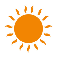 Orange sunset white background.