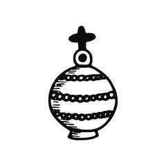 scepter of the king icon. sketch isolated object black