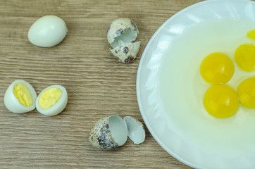 boiled quail eggs