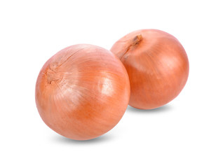 whole fresh onion on white background