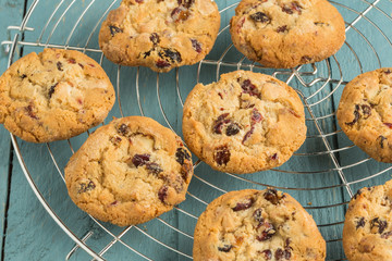 Chewy cranberry,nuts,raisins cookies