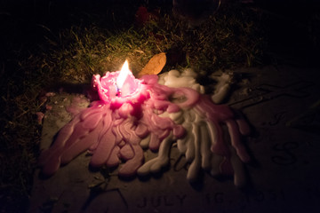 Lit up Candles to honor and remember the dead loved ones during all Soul's Day