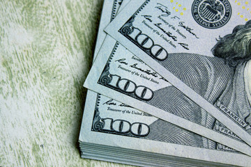 American dollars close-up