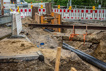 Rohrverlegung im Tiefbau