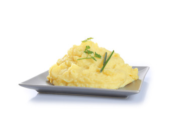 purée sur fond blanc