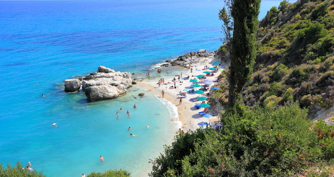 Xigia beach on Zakynthos or Zante island, Ionian Sea, Greece.