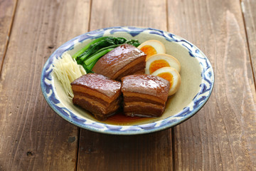 braised pork belly, dongpo pork, okinawa rafute
