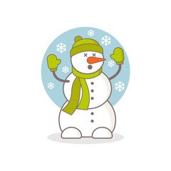 Snowman vector illustration