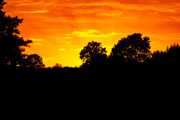 Romantischer Sonnenuntegang am Abend