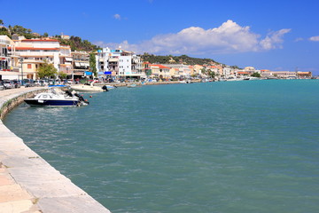 Fototapeta na wymiar Bay of Zakynthos town on Zakynthos or Zante island, Ionian Sea, Greece.