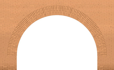 Naklejka premium Old brick arch loft facade