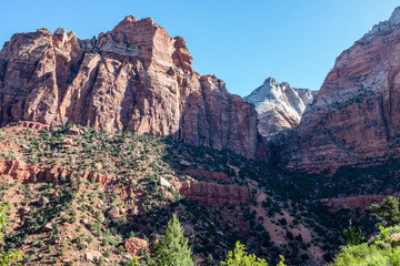 view of zion canyon in utah usa