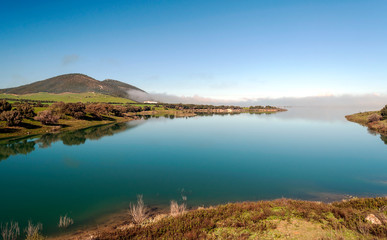 Fototapeta na wymiar Lake with mountains in Andalusia