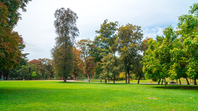 Beautiful view of Parco Sempione in Milan
