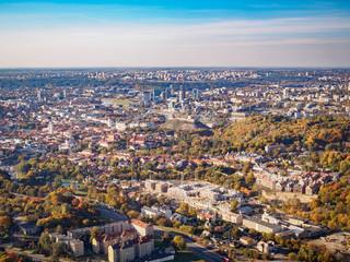 Obraz premium Vilnius, Lithuania (Fall, high aerial view)