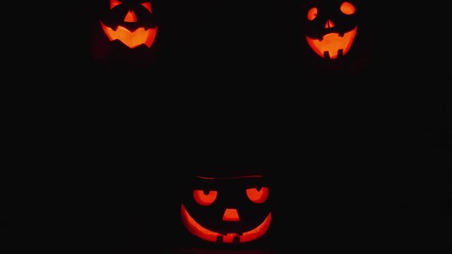 Three Halloween Pumpkin